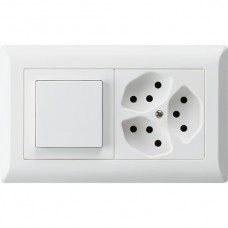 UP-Kombination KLI 3/1P+3×T13 weiss, horizontal