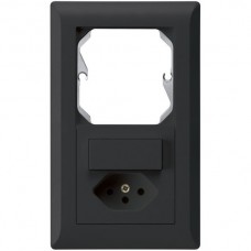 UP-Kombi,I-I,leer+3/T13, schwarz kallysto.line,10A,152x92mm