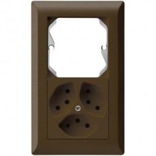 UP-Kombi,I-I,leer+3xT13,braun kallysto.line,10A,152x92mm