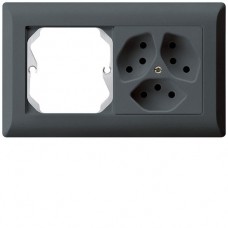 UP-Kombination KLI Gr.I-I, horizontal, leer + 3×Typ 13 anthrazit