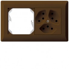 UP-Kombination KLI Gr.I-I, horizontal, leer + 3×Typ 13 braun