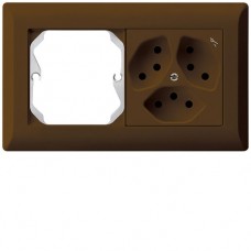 UP-Kombination KLI Gr.I-I, horizontal, leer + 3×Typ 13S braun