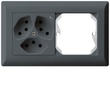 UP-Kombination KLI Gr.I-I, horizontal, 3×Typ 13S + leer anthrazit