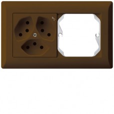 UP-Kombination KLI Gr.I-I, horizontal, 3×Typ 13S + leer braun