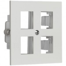 Frontplatte freenet 4xRJ45 60x60 weiss für Kombinationen