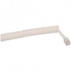 Spiralkabel FCC 4L 0.5-2m weiss 2×FCC(RJ11) Stecker