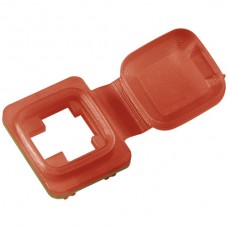 Splash-Flansch rot, Staubschutz und Farbcodierung, IP54