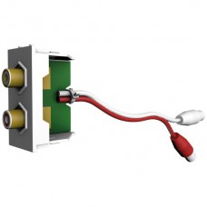 EB-Anschlussmodul CECONET 2×RCA Modul f/f Kabel 200mm weiss