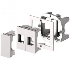 EB-Anschlussmodul 2×Keystone Modul, 1×Blindmodul, weiss