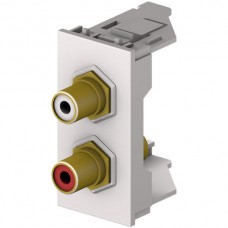EB-Anschlussmodul CECONET 2×RCA Modul female/female weiss