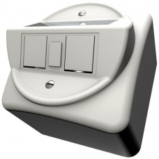 AP-Dose 30° CECOFLEX Standard für 2×RJ45 Keystone/1×Clik LC