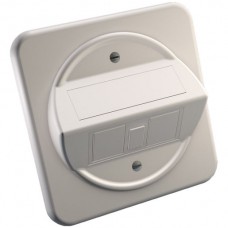 UP-Dose 30° CECOFLEX Standard für 2×RJ45 Keystone/1×Clik LC