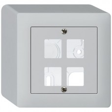 AP-Frontset KAL Q für 4 Module hellgrau AP-Frontset KAL Q für 4 Module hellgrau