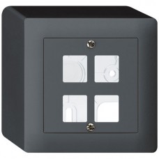 AP-Frontset KAL Q für 4 Module anthrazit AP-Frontset KAL Q für 4 Module anthrazit