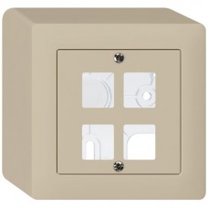 AP-Frontset KAL Q für 4 Module beige AP-Frontset KAL Q für 4 Module beige