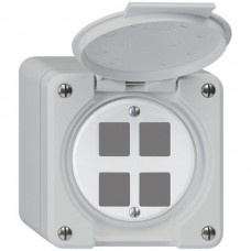 AP-Montageset ROB HMS grau für 4×Modul AP-Montageset ROB HMS grau für 4×Modul