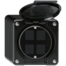 AP-Montageset ROB HMS schwarz für 4×Modul AP-Montageset ROB HMS schwarz für 4×Modul