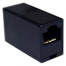 Adapter 2xRJ45u Buchse 1:1 8P8C ungeschirmt schwarz