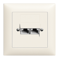 UP-Dose 2xRJ45/s 4P getrennt EDIZIOdue ITplus FMI