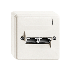 AP-Dose 2xRJ45/s 4P getrennt weiss ITplus Feller Standard