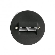 Dose 2xRJ45/u 8P getrennt schwarz ITplus P 58mm