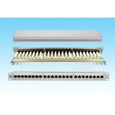 Panel 24xRJ45s Cat.6, LSA 19" 1HE gesch. ITplus, weiss