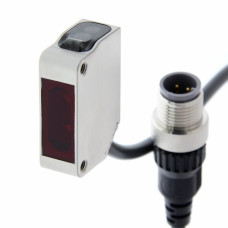 Optischer Sensor Reflexionslichtschranke Metallgehäuse IP69K 4 m PNP-Ausg.