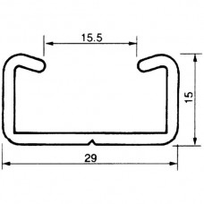 Profilschiene Anticor 3m lang 29x15x2mm