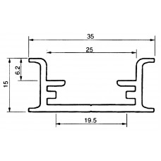 Apparateschiene Alu 35x15mm L=3m Almatec AN 35.3