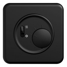 UP-Thermostat SDUE, mit Schalter Tiefe 33mm, 90×90mm, schwarz