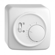 AP-Thermostat SDUE, mit Schalter 74×74mm, weiss
