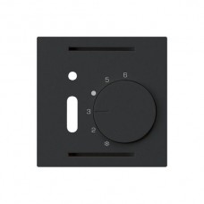 Frontset kallysto,60x60, schwarz für Raumthermostat mit Schalter