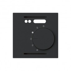 Frontset kallysto,60x60, schwarz für Thermostat mit Schalter+Fühler