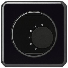 UP-Frontset basico,86x86mm, schwarz für Raumthermostat ohne Schalter