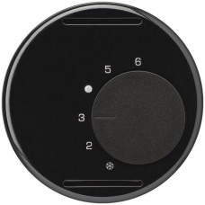 Frontset basico,Ø58mm,schwarz für Raumthermostat ohne Schalter