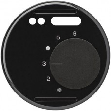 Frontset basico,Ø58mm,schwarz für Thermostat mit Schalter+Fühler