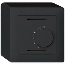 AP-Raumthermostat KALLYSTO schwarz ohne Schalter