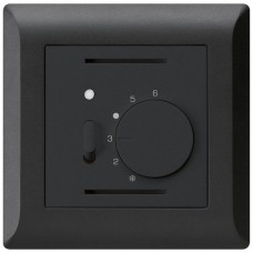 UP-Raumthermostat,schwarz kallysto.line,mit Schalter und LED