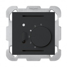 UP-Raumthermostat,schwarz kallysto,mit Schalter und LED