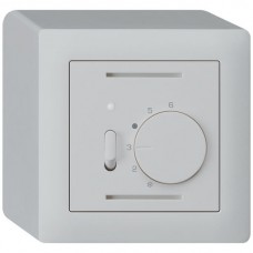 AP-Raumthermostat KALLYSTO hellgrau mit Schalter