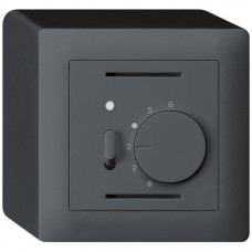 AP-Raumthermostat KALLYSTO anthrazit mit Schalter