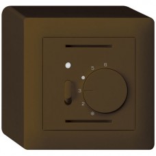 AP-Raumthermostat KALLYSTO  braun mit Schalter
