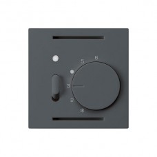 Raumthermostat kallysto,anthrazit Einsatz,mit Schalter und LED,60x60