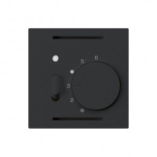 Raumthermostat,kallysto, schwarz Einsatz,mit Schalter und LED,60x60