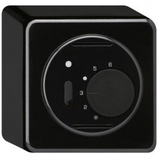 AP-Raumthermostat BASICO schwarz mit Schalter