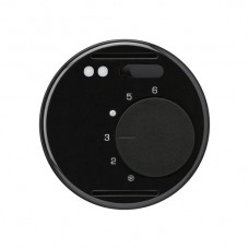 Raumthermostat basico,schwarz Einsatz mit Schalter,LED,Fühler Ø58