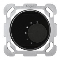 UP-Raumthermostat,24V,schwarz basico,ohne Schalter