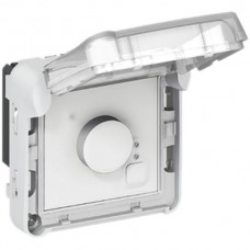 Nass-Raumthermostat,IP55,grau-weiss Einsatz,Plexo,8A,250V 7-30°C