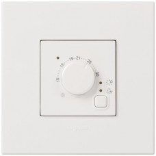 UP-Raumthermostat,Arteor,weiss 8A,5-30°,mit Schalter 92x92mm