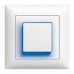 AP-Leuchtdrucktaster EDIZIOdue colore  A-R/1P, Seitenlinse mit LED Gelb/Weiss/Grün/Rot/Blau Orientierungslampe FX39